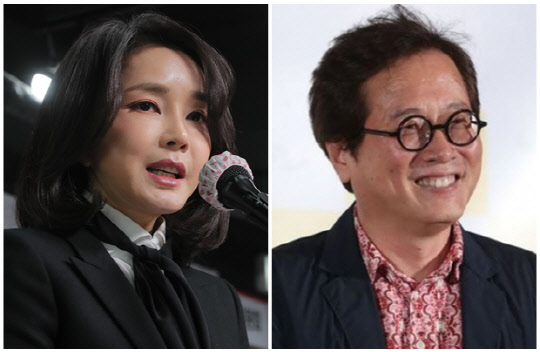 윤석열 국민의힘 대선 후보 부인 김건희씨(왼쪽)와 맛 칼럼니스트 황교익씨. 연합뉴스